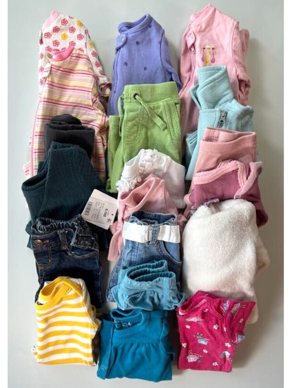 Girls Clothing Bundle-6-9 Months, Lot of 19 Pieces, Outfits & 4 Sleepers